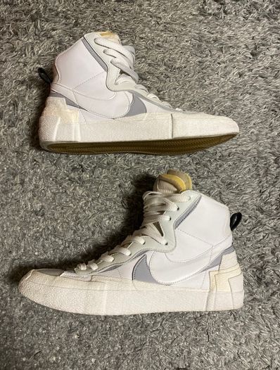 sacai × NIKE BLAZER MID "WHITE/WOLF GREY"