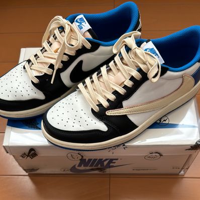 Travis Scott × fragment design × Nike Air Jordan 1 Low OG SP "Military Blue"