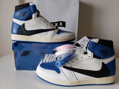 Travis Scott × fragment design × Nike Air Jordan 1 Retro High OG SP "Military Blue"
