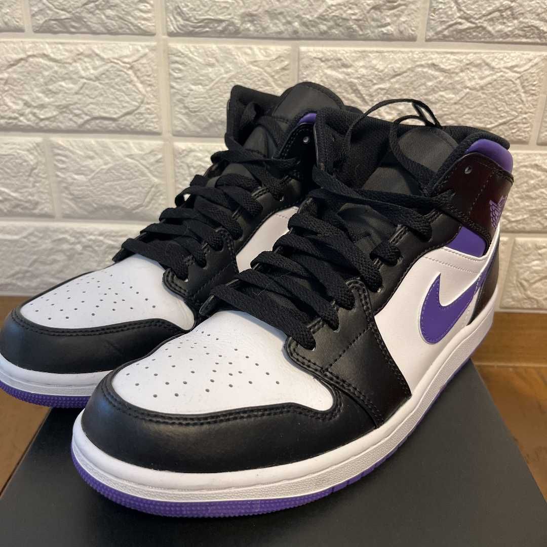 Nike Air Jordan 1 Mid "Black/Court Purple"
