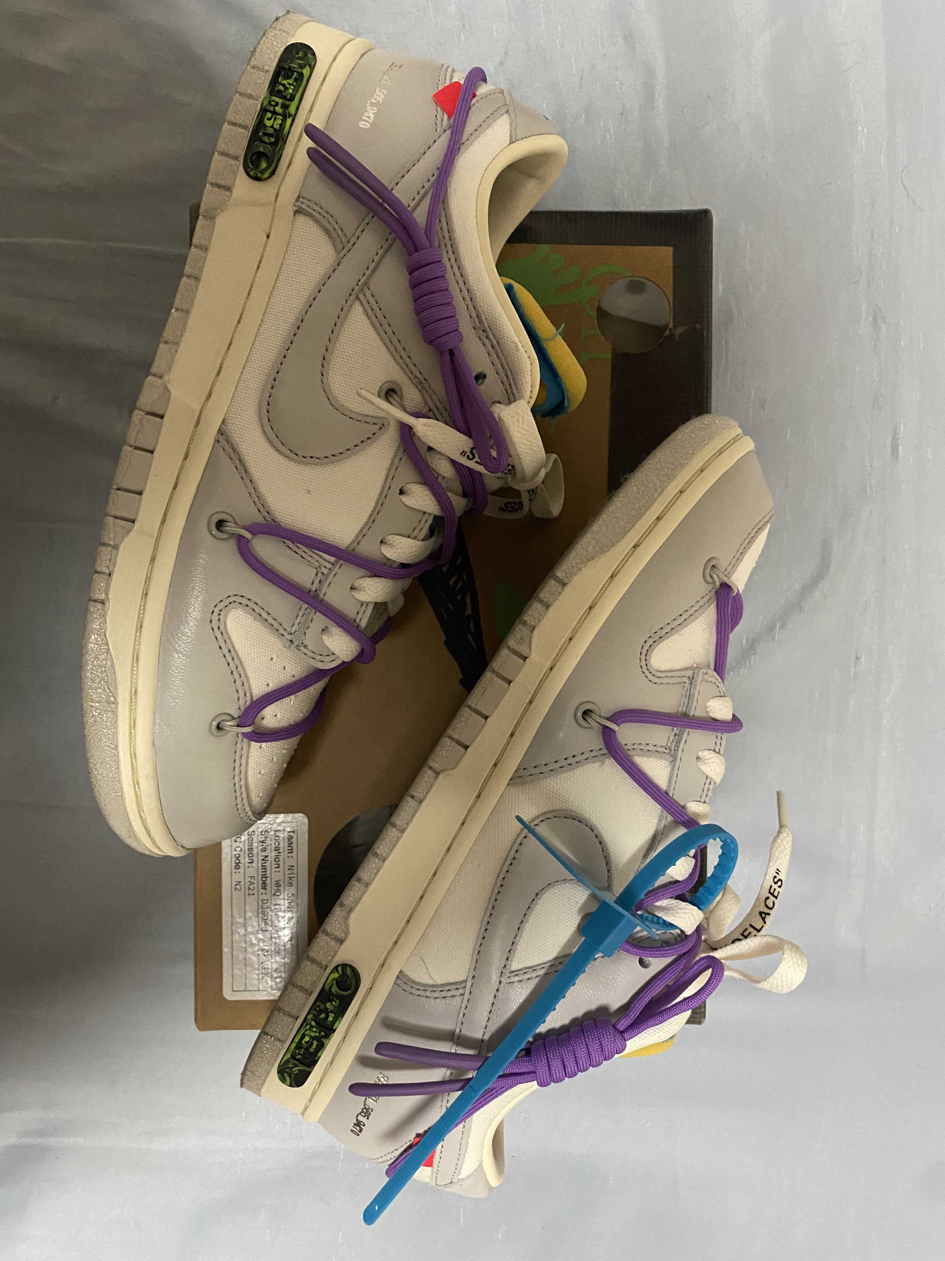 Off-White × Nike Dunk Low "Sail/Neutral Gray"