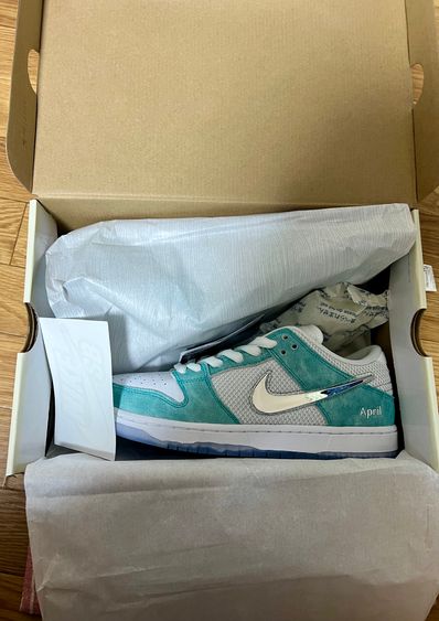 APRIL SKATEBOARDS × Nike SB Dunk Low Pro QS "White and Multi-Color"