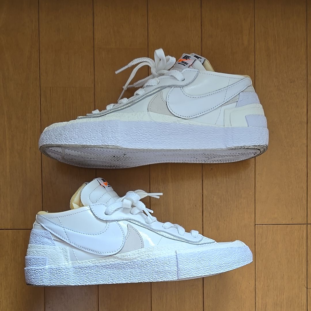 sacai × Nike Blazer Low "White Patent Leather"