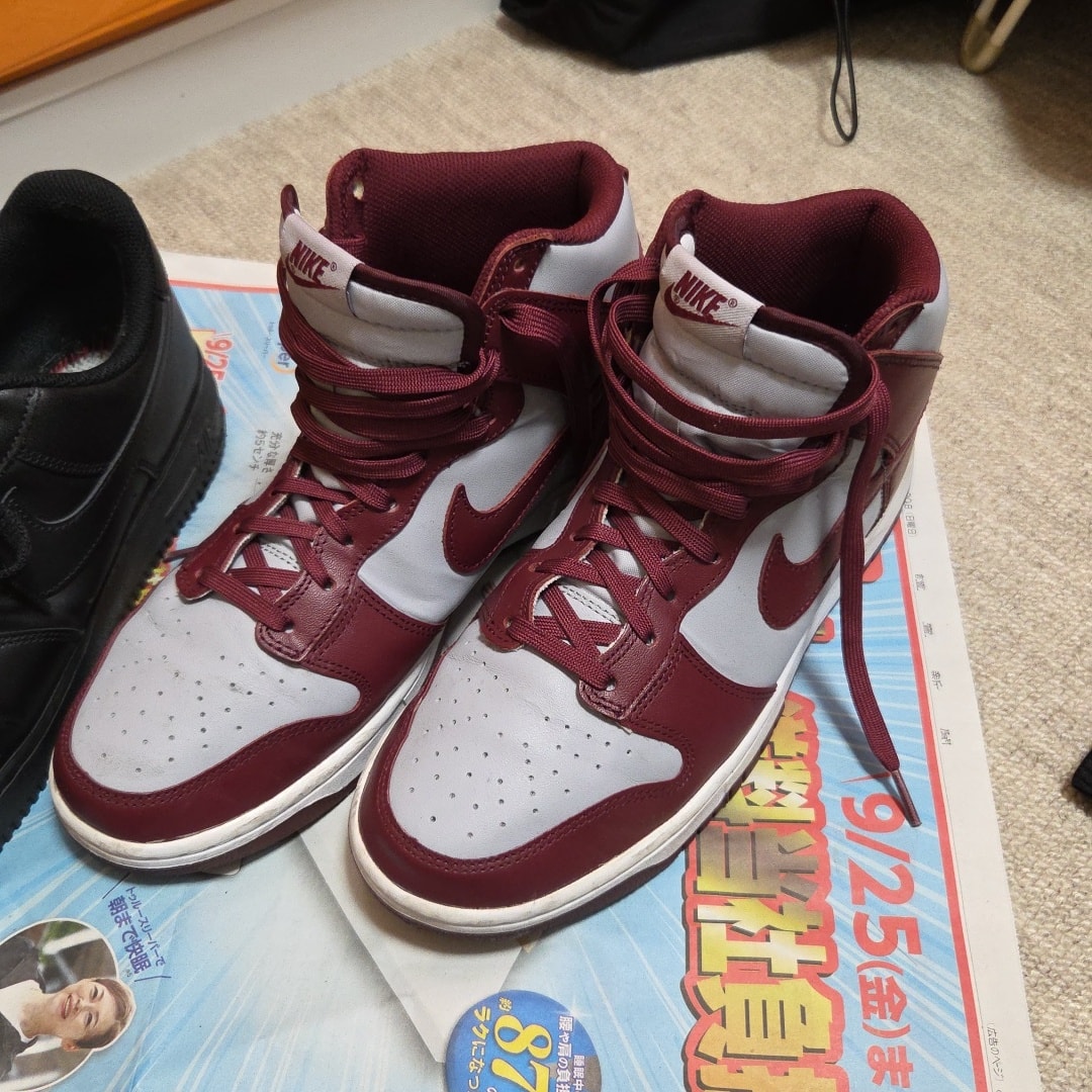 Nike Dunk High "Dark Beetroot and Wolf Grey"