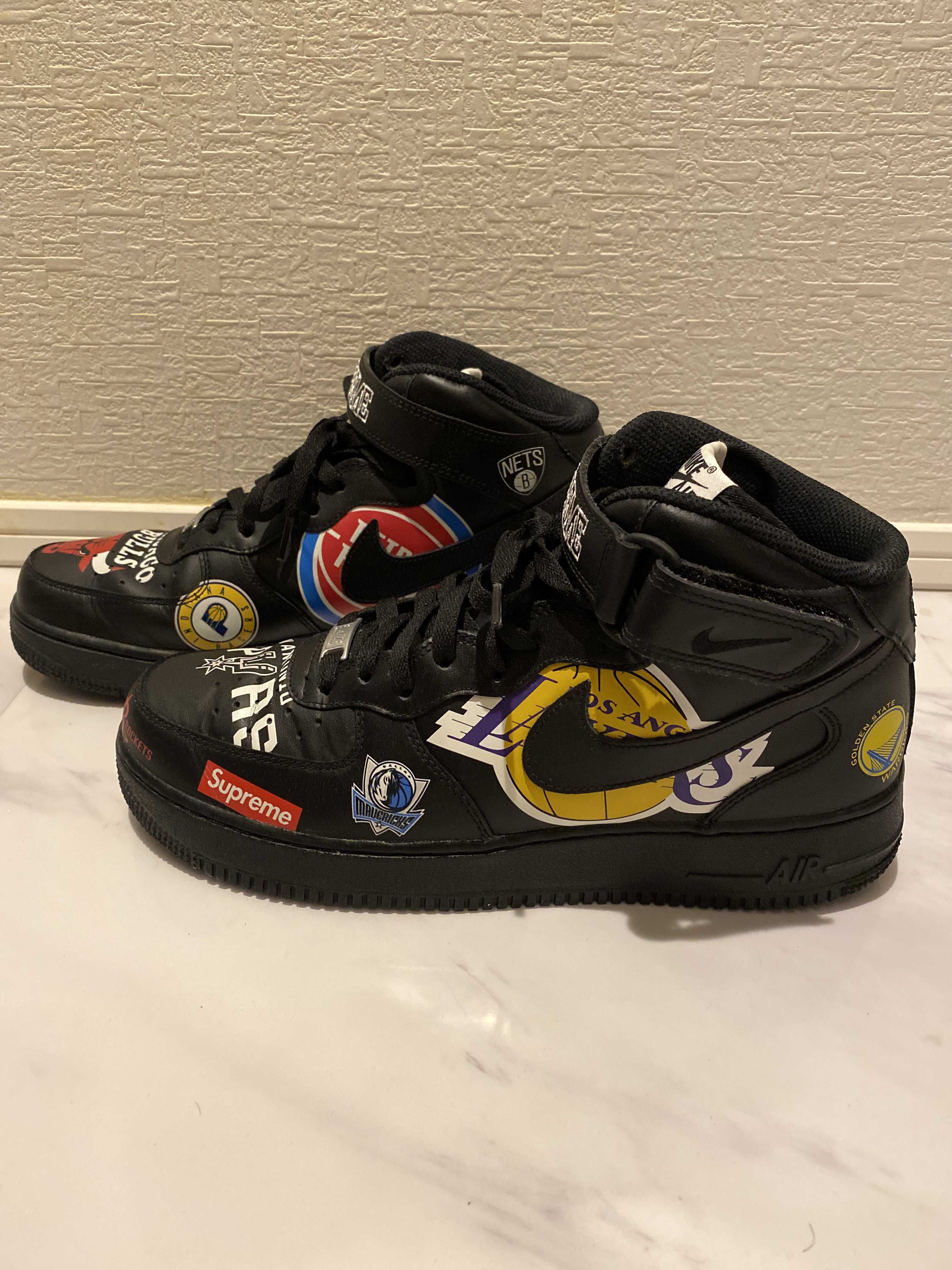 Supreme × NBA × Nike Air Force 1 Mid '07 "Black"