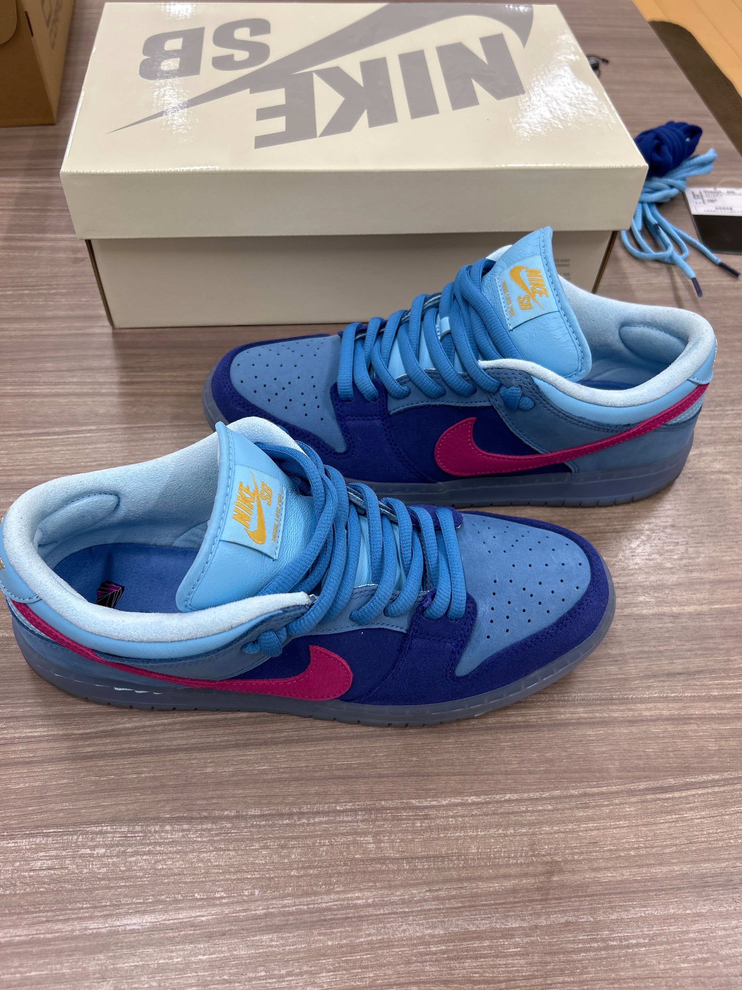 Run The Jewels × Nike SB Dunk Low "Deep Royal Blue and Active Pink"
