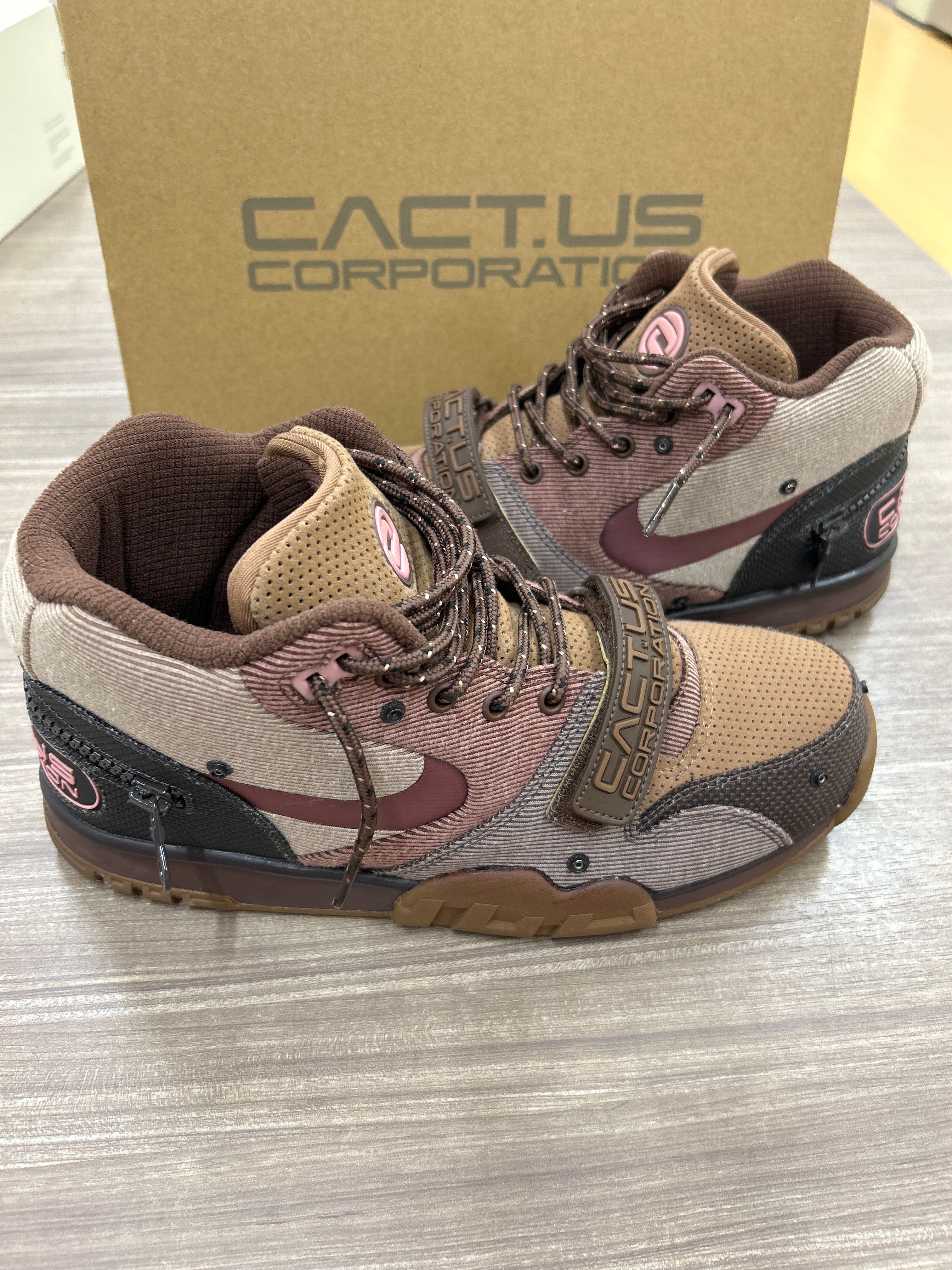Travis Scott x Nike Air Trainer 1 SP "Archaeo Brown and Rust Pink"