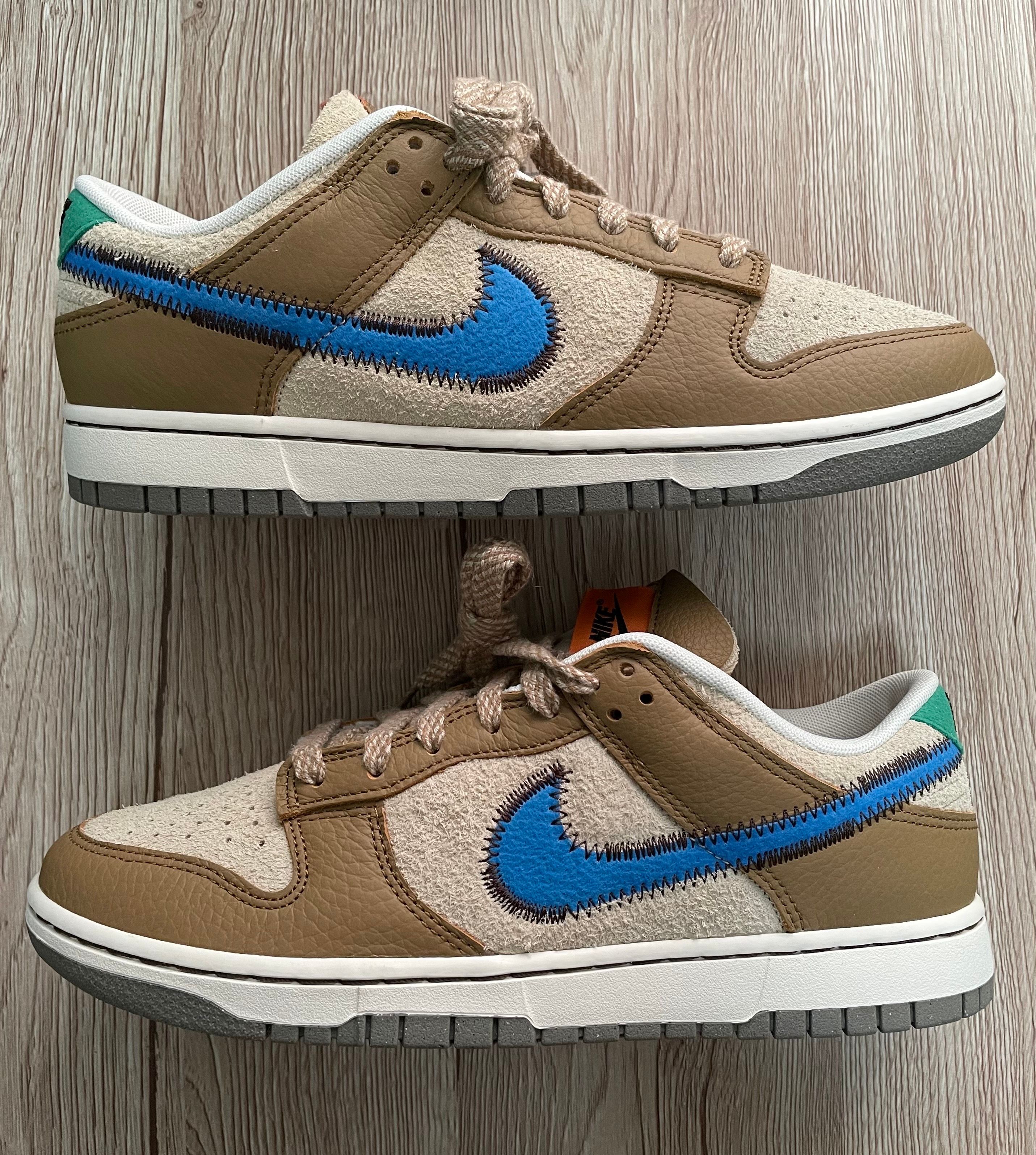 size? × Nike Dunk Low "Dark Driftwood/Photo BlueRattan"