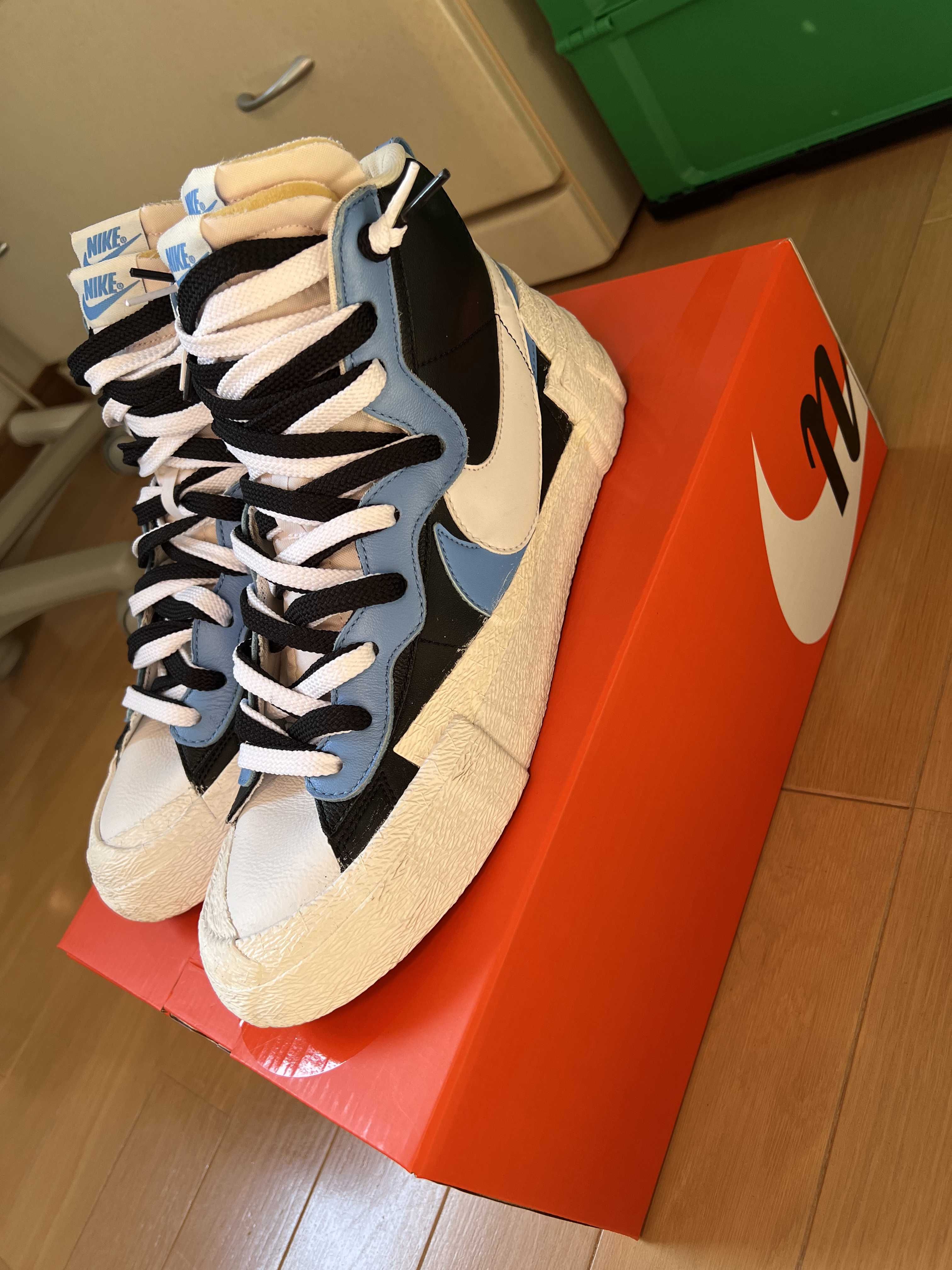 sacai × NIKE BLAZER MID "BLACK / BLUE"