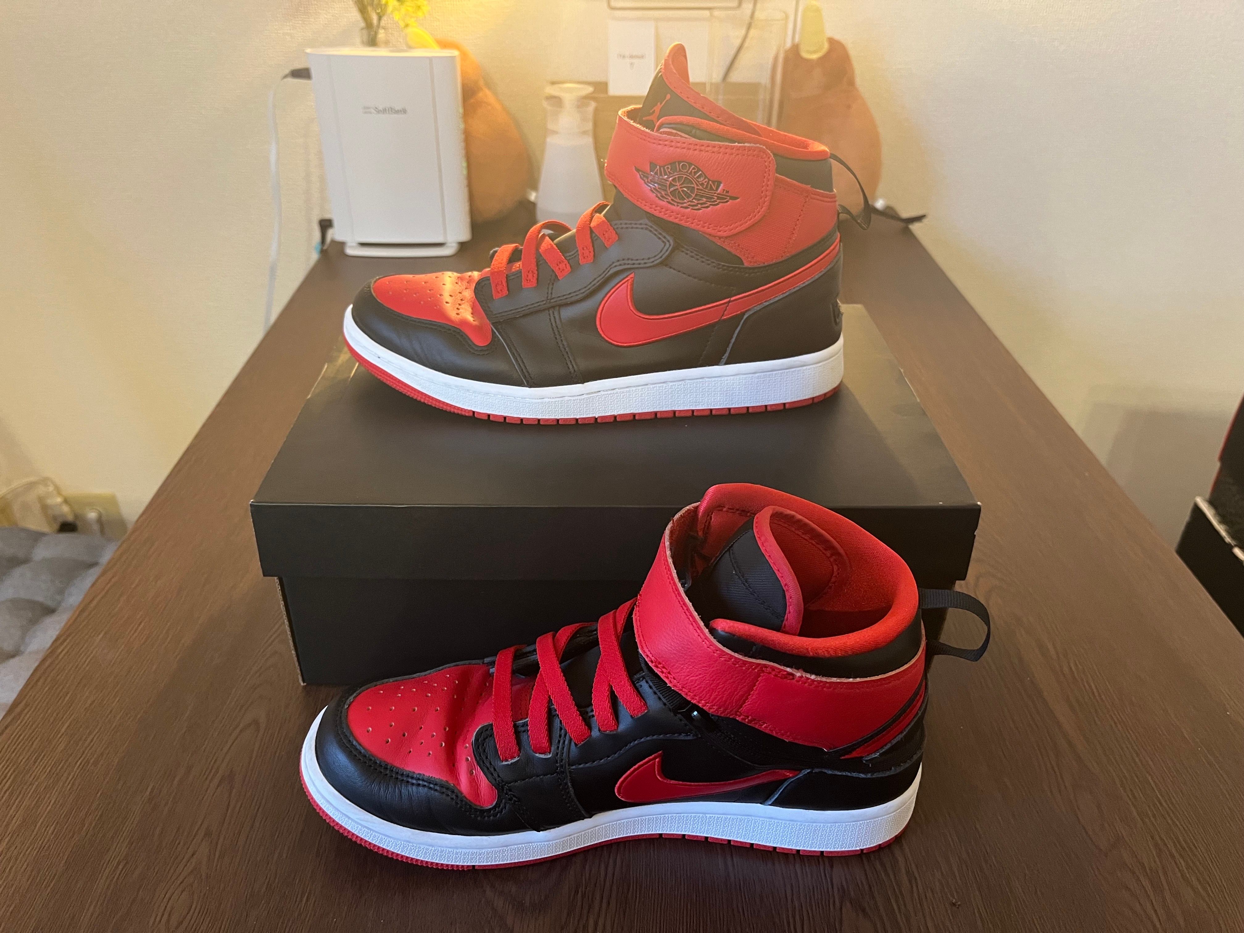 Nike Air Jordan 1 HI FlyEase "Black/White/Fire Red"