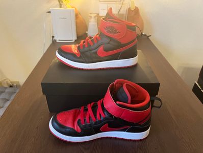 Nike Air Jordan 1 HI FlyEase "Black/White/Fire Red"