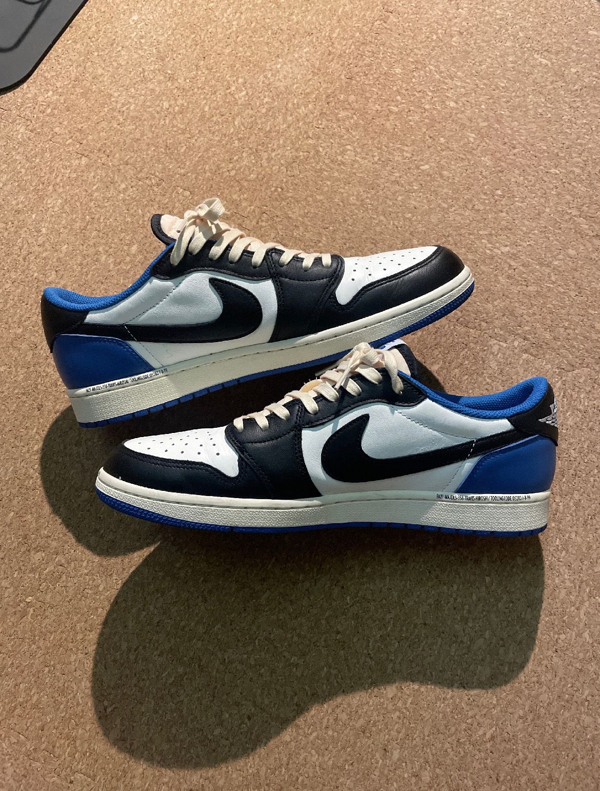 Travis Scott × fragment design × Nike Air Jordan 1 Low OG SP "Military Blue"
