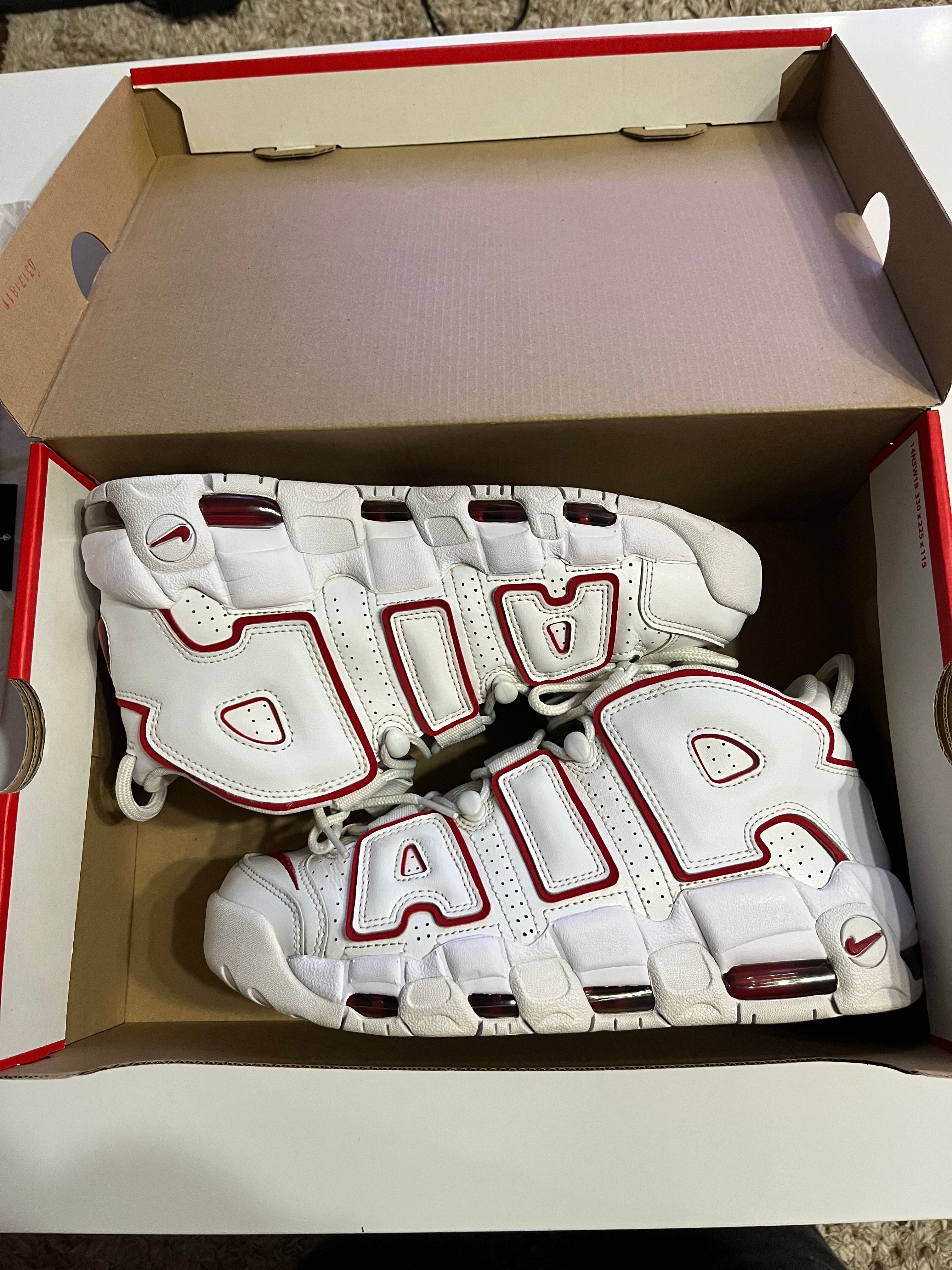 NIKE AIR MORE UPTEMPO "WHITE/VARSITY RED" (2018)