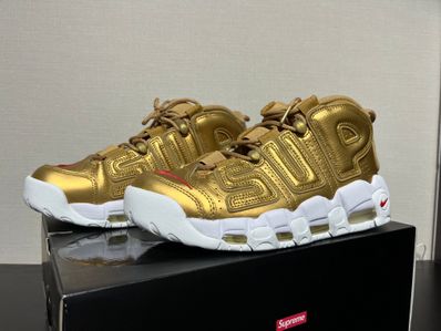 Supreme × Nike Air More Uptempo "Metallic Gold"