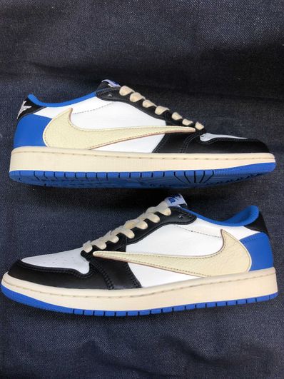 Travis Scott × fragment design × Nike Air Jordan 1 Low OG SP "Military Blue"