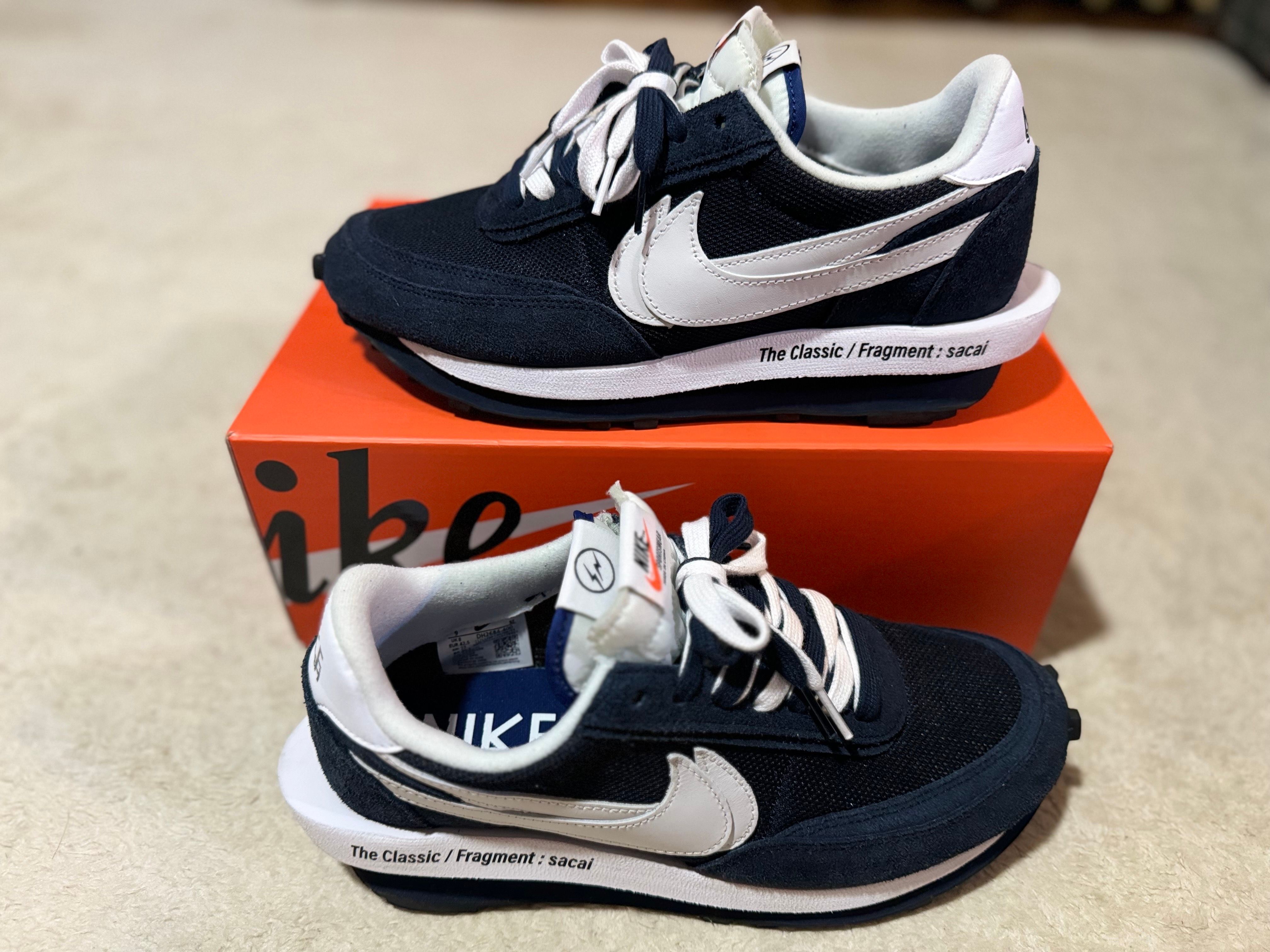 Fragment × sacai × Nike LD Waffle "Blackended Blue"