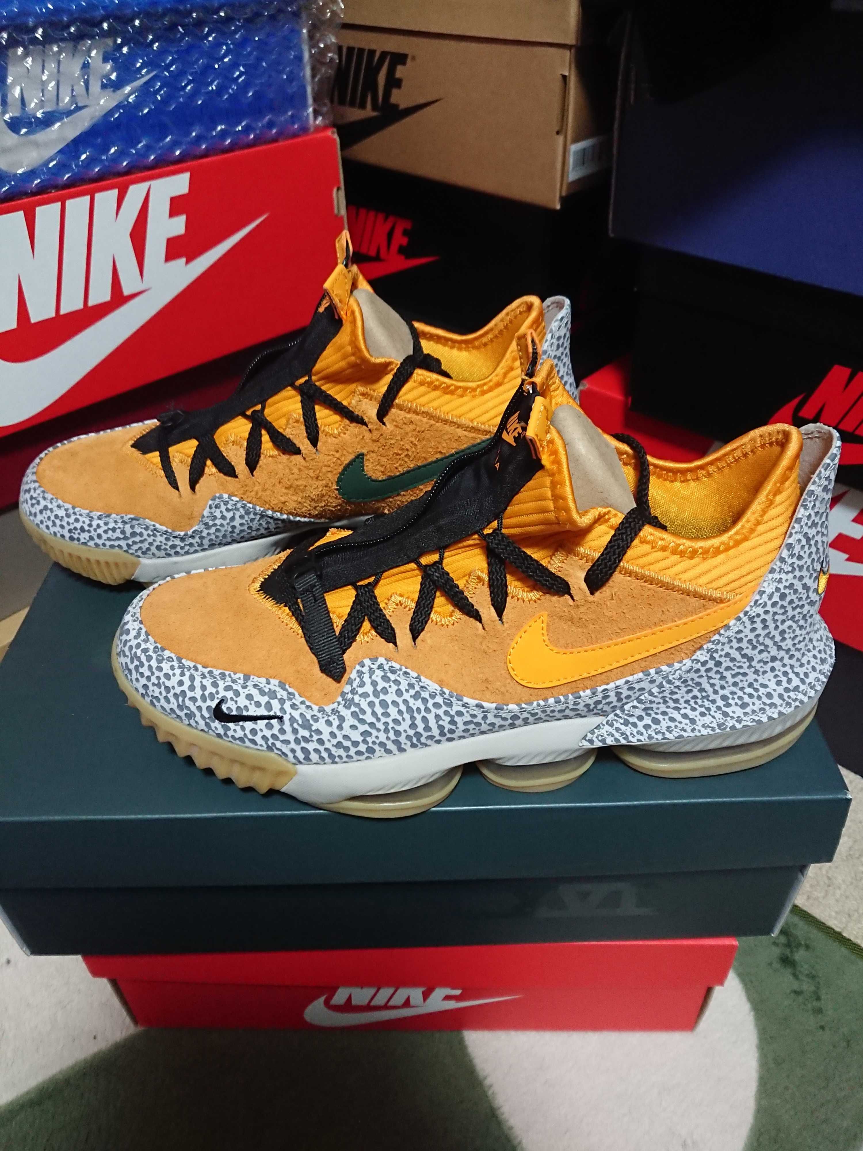 atmos × Nike LeBron 16 Low "Safari" (CD9471-800/CI3358-800)