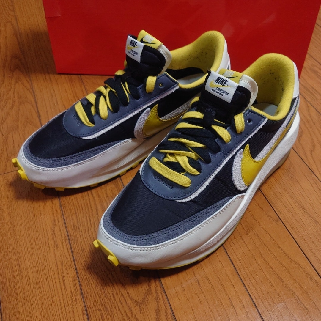 UNDERCOVER × sacai × Nike LD Waffle "Black/Sail-Dark Grey-Bright Citron"