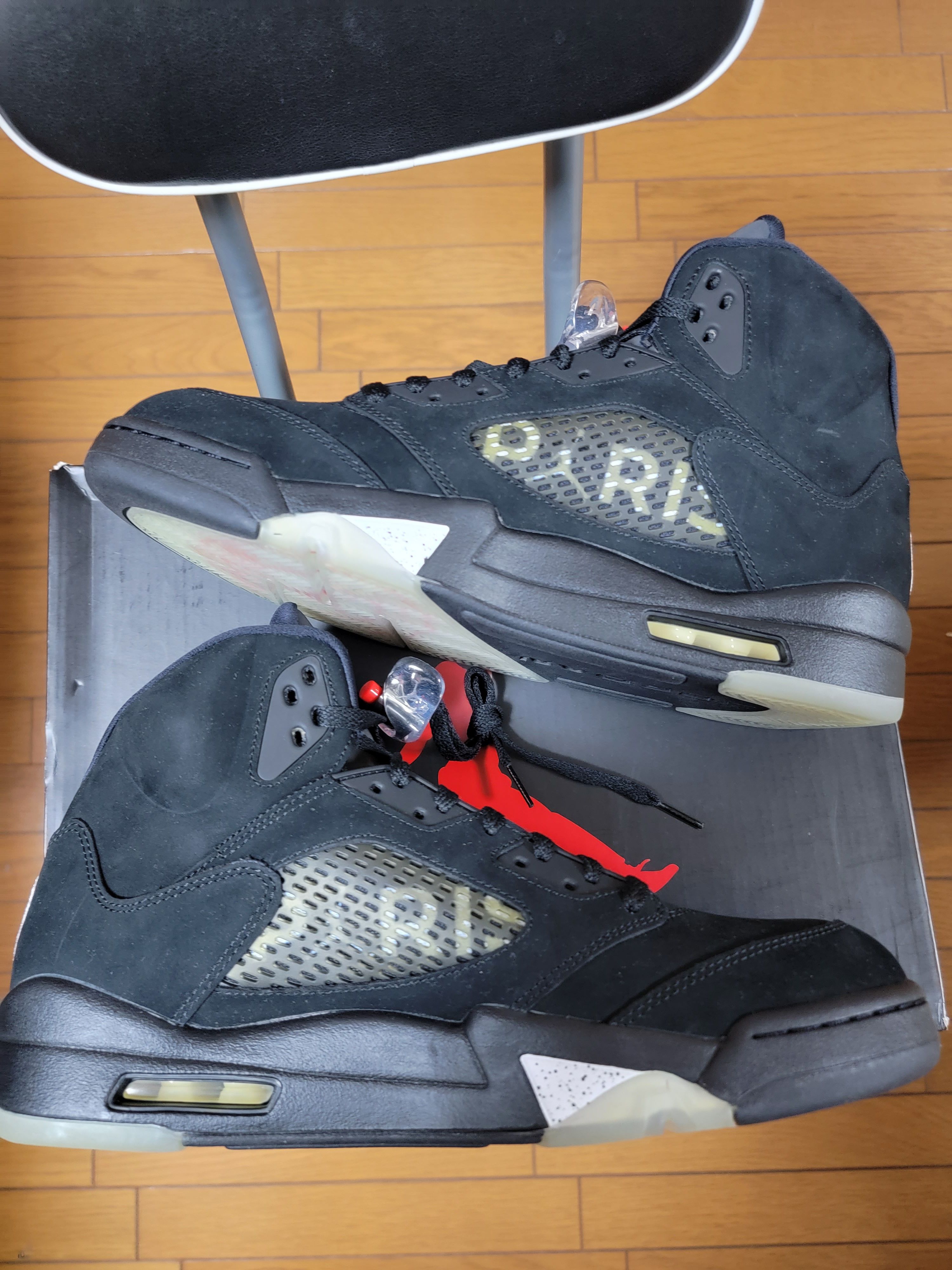 NIKE AIR JORDAN 5 PARIS SAINT-GERMAIN BLACK/CEMENT GREY