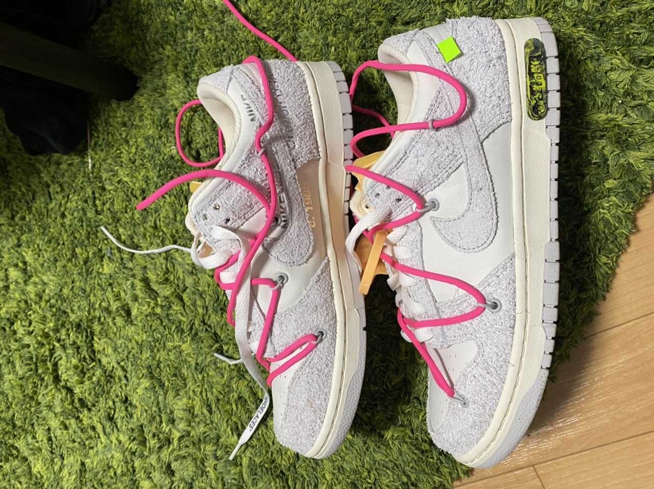 Off-White × Nike Dunk Low "Sail/Neutral Gray/Hyper Pink"