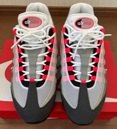 Nike Air Max 95 OG Big Bubble "Medium Ash/Solar Red"