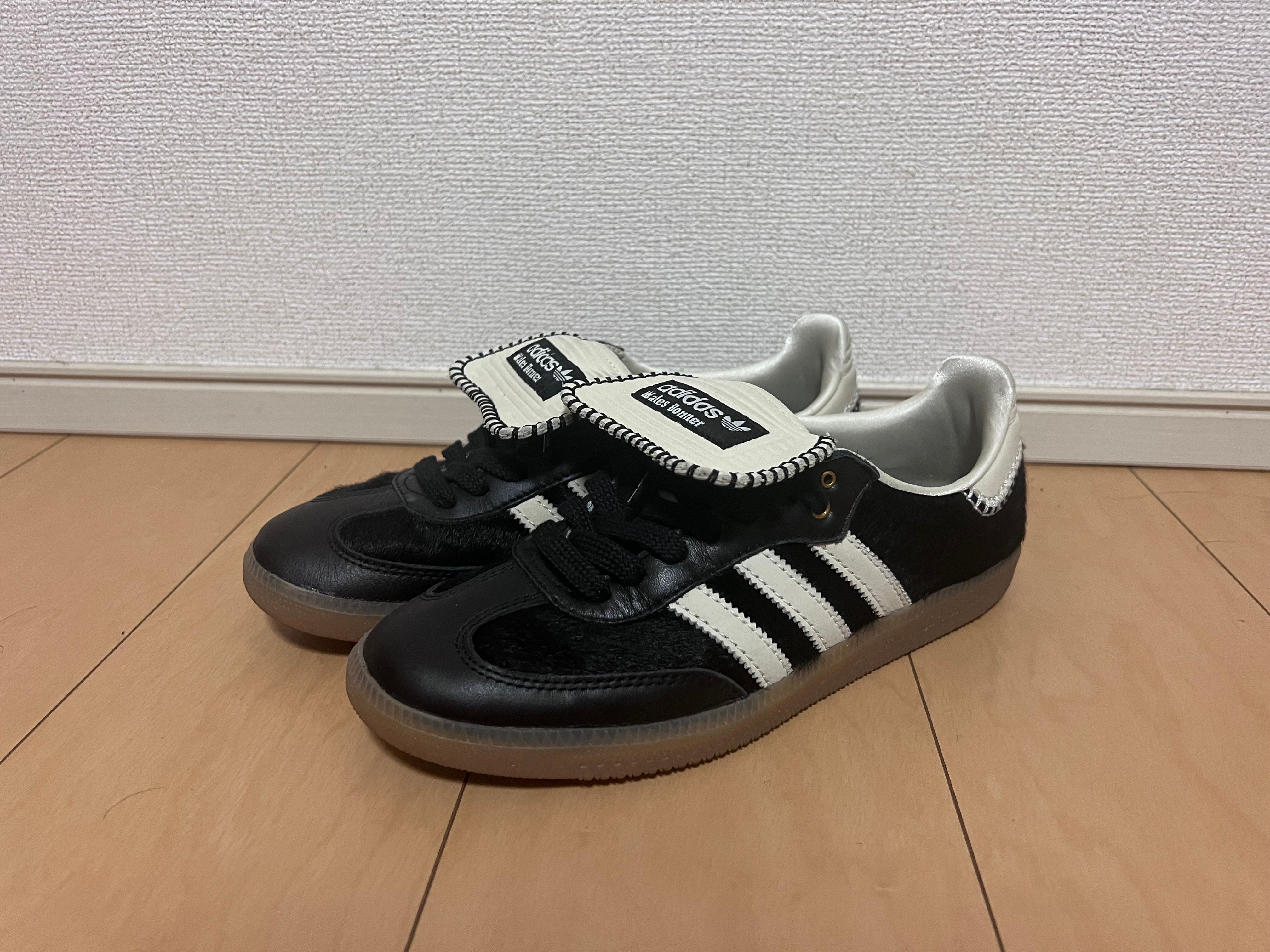 Wales Bonner × adidas Samba Pony Tonal Low "Core Black/Cream White"
