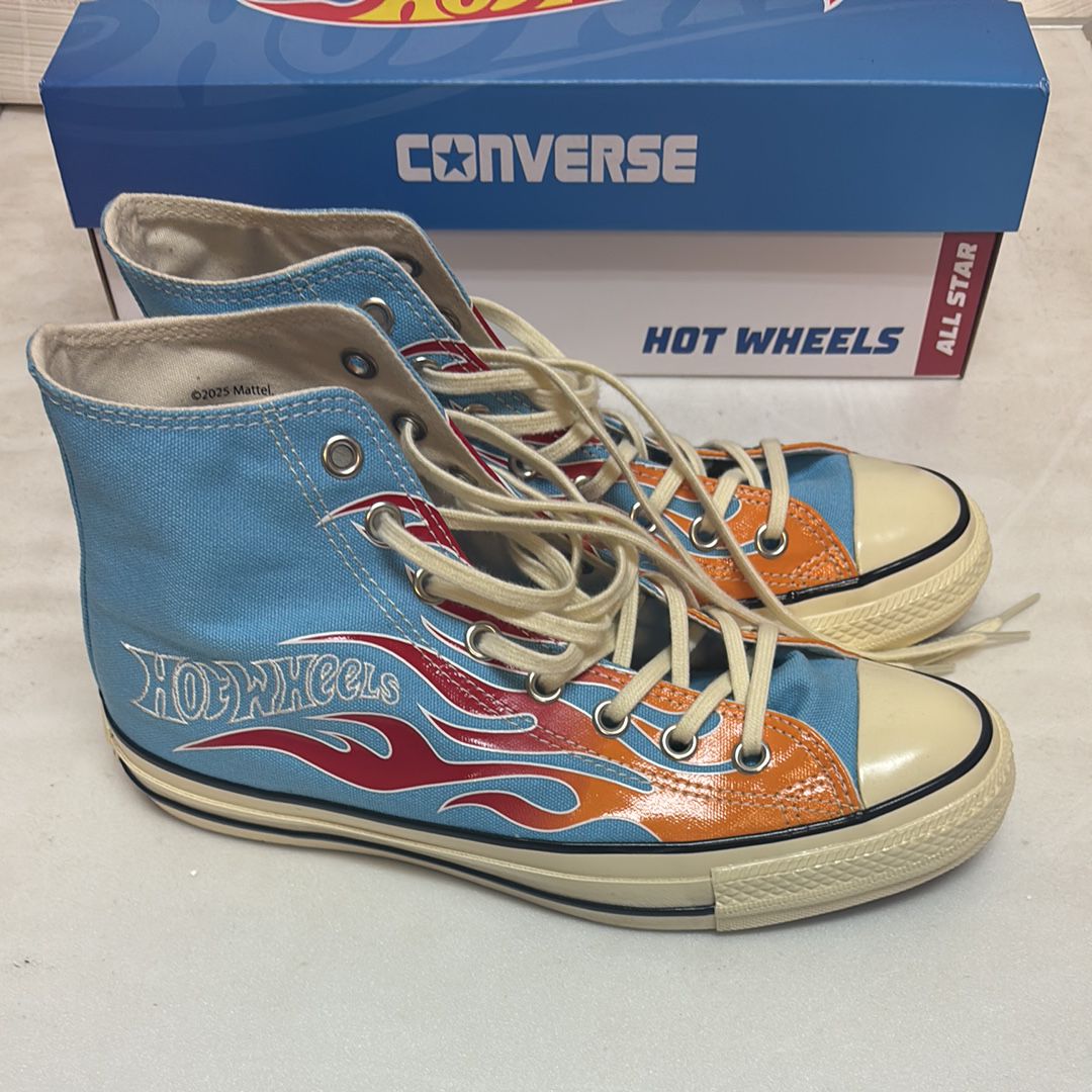 Hot Wheels × Converse All Star Aged FL Hi "Sky Blue"