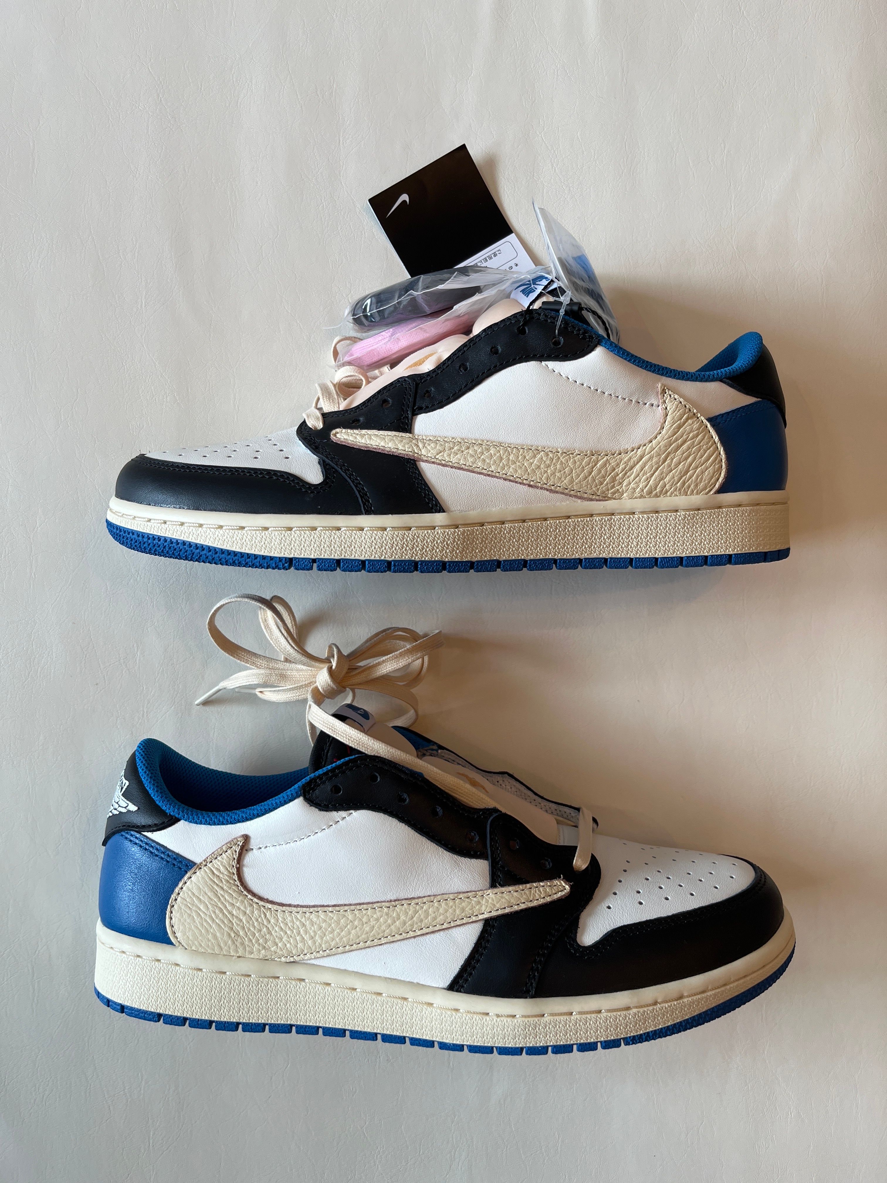 Travis Scott × fragment design × Nike Air Jordan 1 Low OG SP "Military Blue"