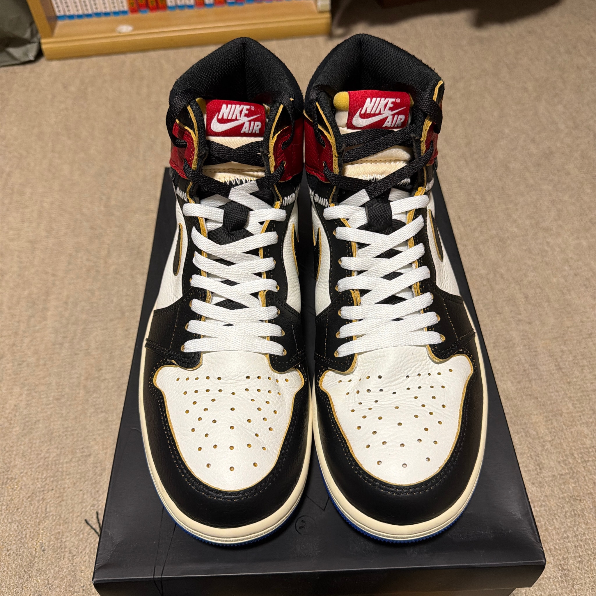 fragment design × UNION × Nike Air Jordan 1 High OG "Black/Varsity Red"