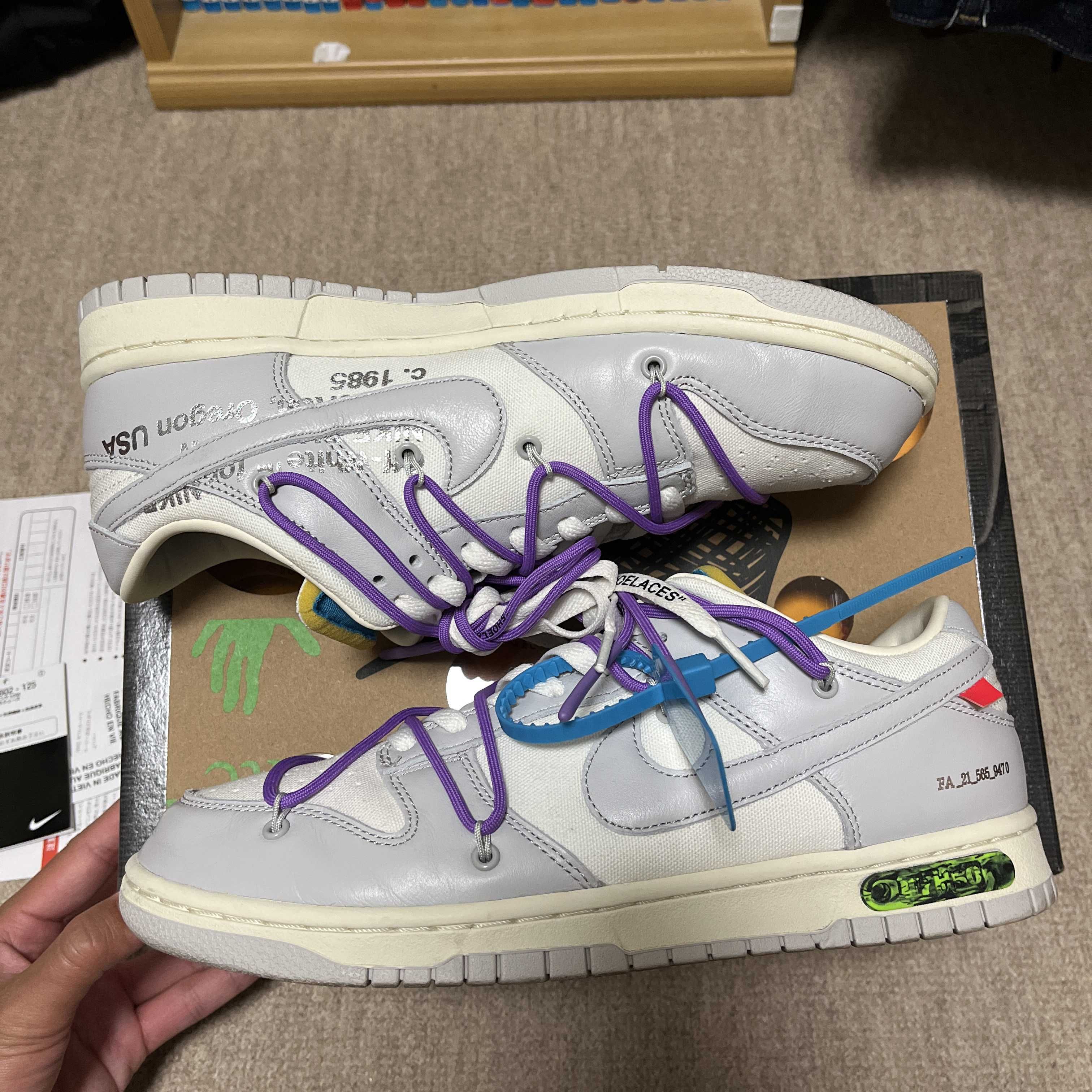 Off-White × Nike Dunk Low "Sail/Neutral Gray"