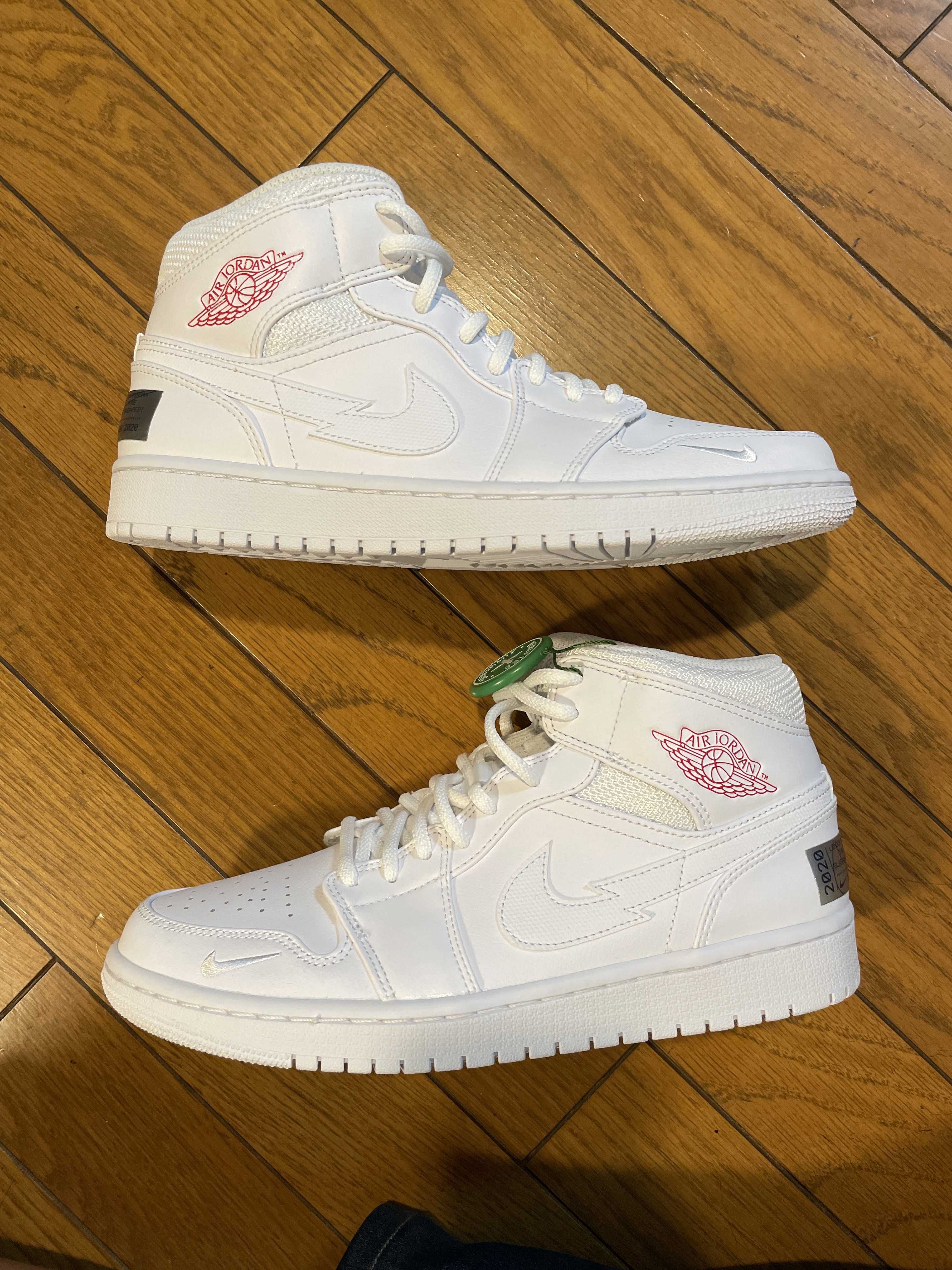 Nike Air Jordan 1 Mid "Triple White"(2020)