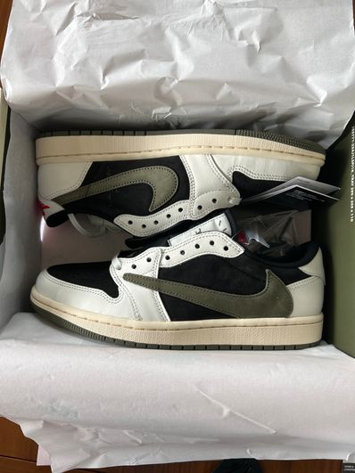 Travis Scott × Nike Women's Air Jordan 1 Low OG "Medium Olive"