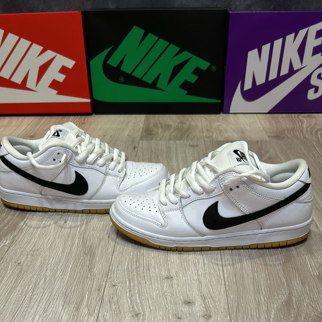 Nike SB Dunk Low Pro "White/Black-White-Gum Light Brown"
