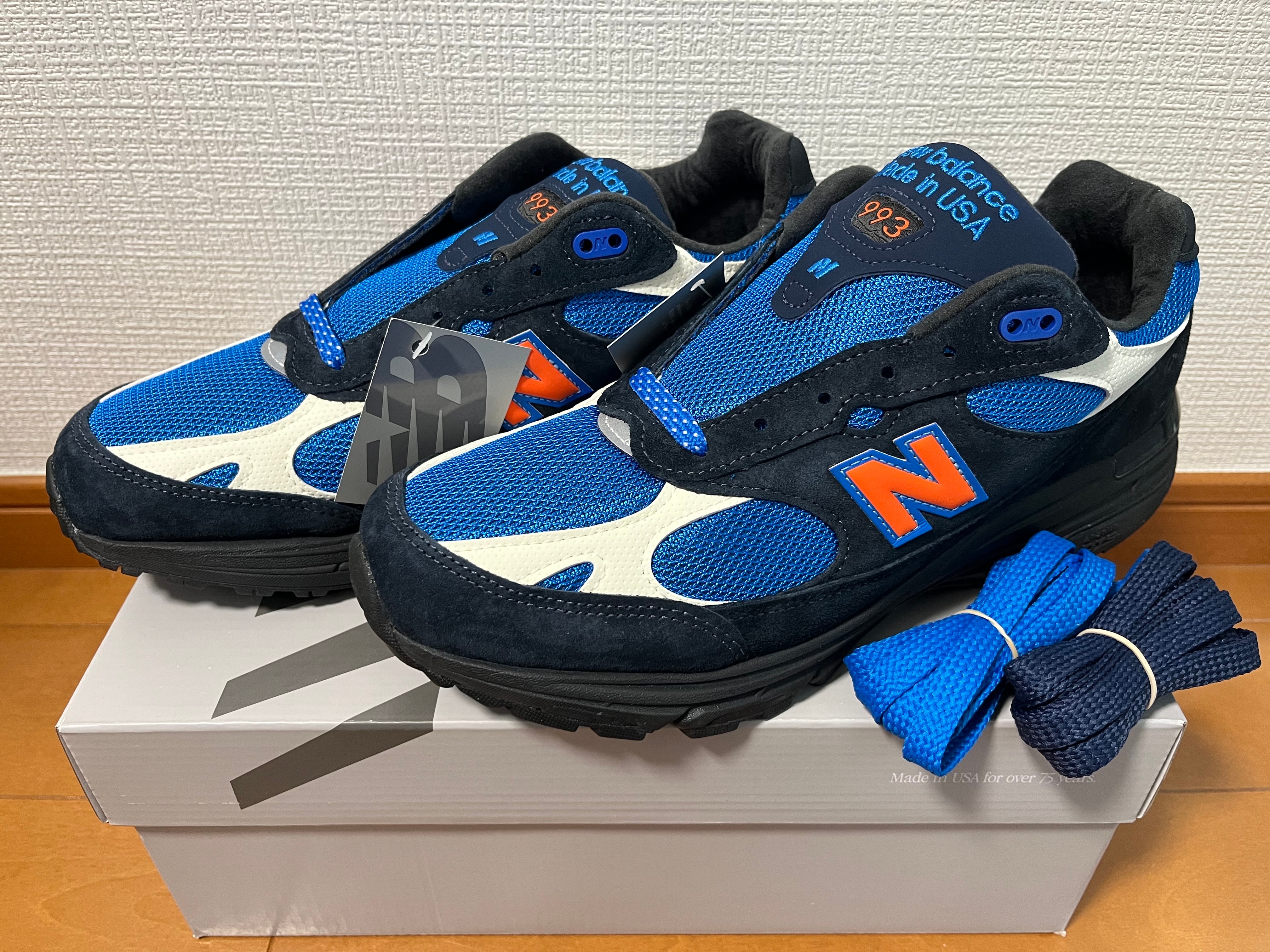 KITH × New Balance 993 Madison Square Garden "Navy/Princess Blue"