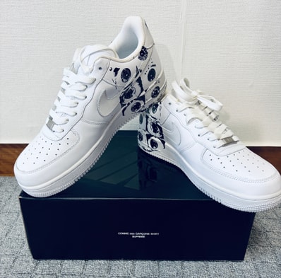 Supreme × COMME des GARCONS SHIRT × Nike Air Force 1 Low "White"