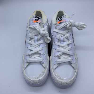 sacai × Nike Blazer Low "White Patent Leather"