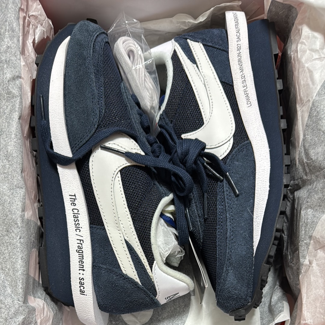 fragment design × sacai × Nike LD Waffle "Blackended Blue"