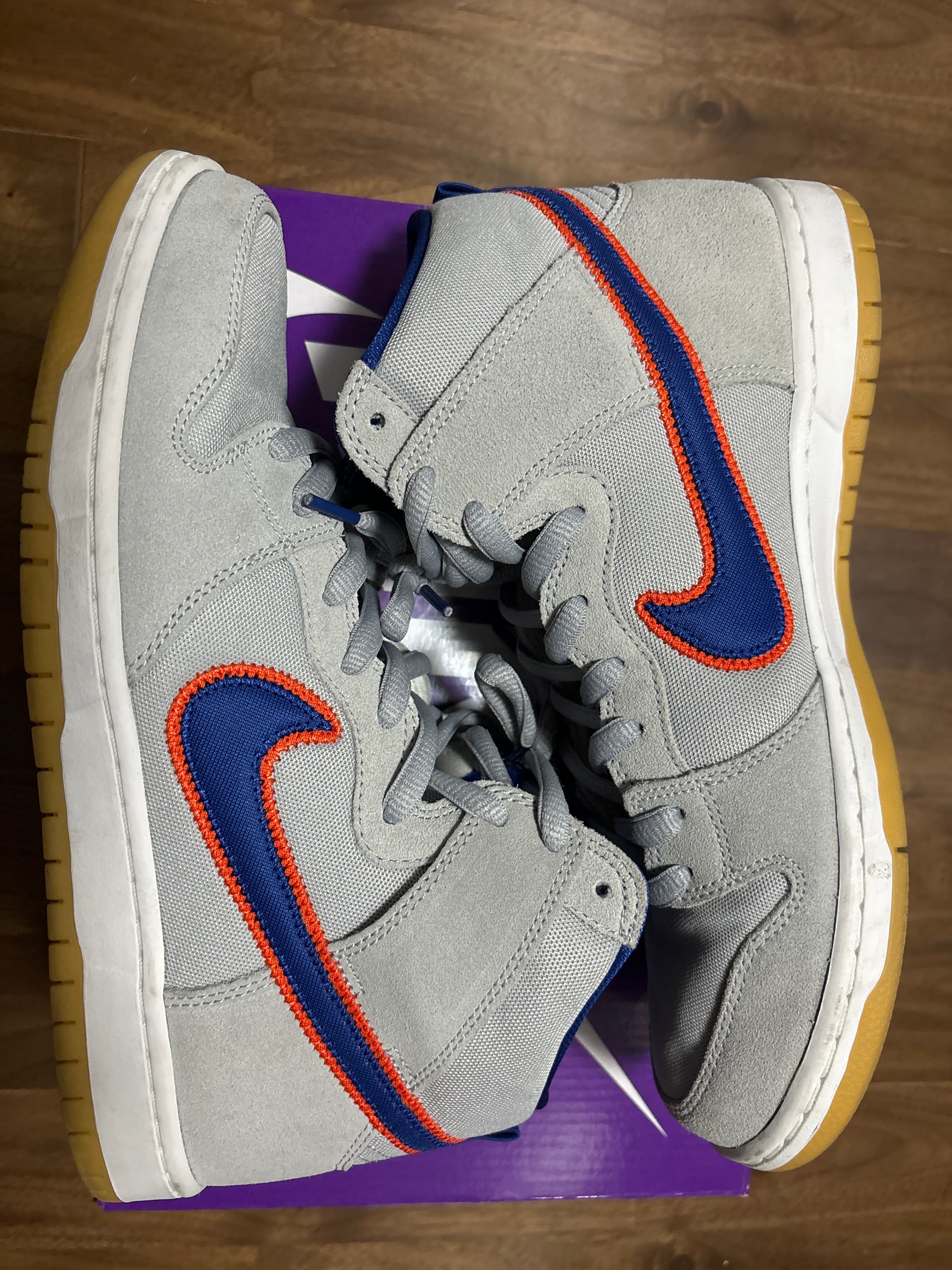 Nike SB Dunk High "Rush Blue and Team Orange/New York Mets" 