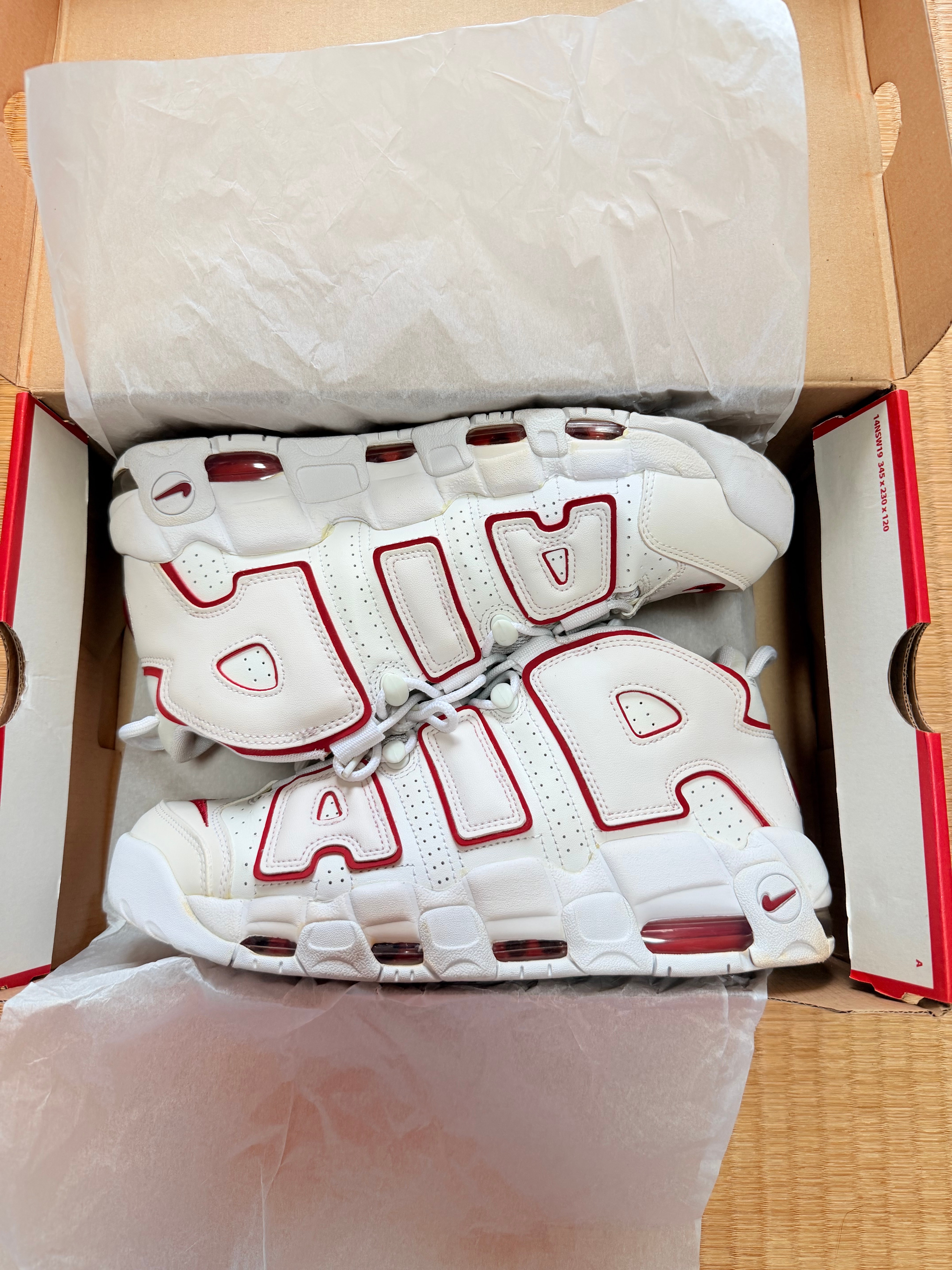 NIKE AIR MORE UPTEMPO "WHITE/VARSITY RED" (2018)