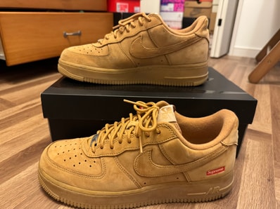 Supreme × Nike Air Force 1 Low "Flax/Wheat"
