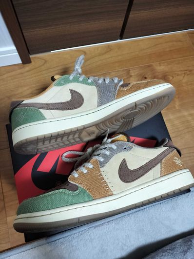 Zion Williamson × Nike Air Jordan 1 Low OG "Flax and Oil Green"