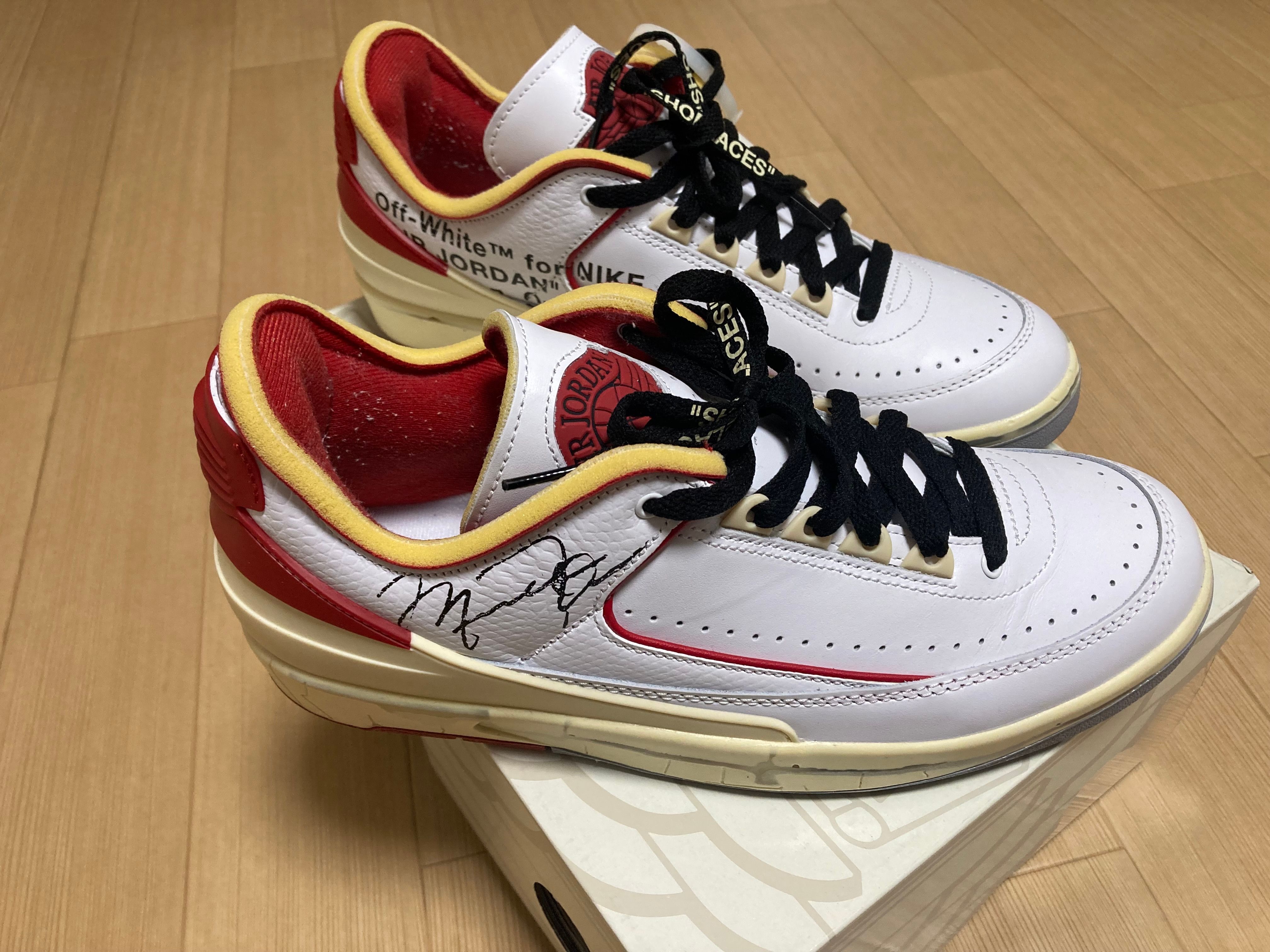 Off-White × Nike Air Jordan 2 Low "White and Varsity Red"