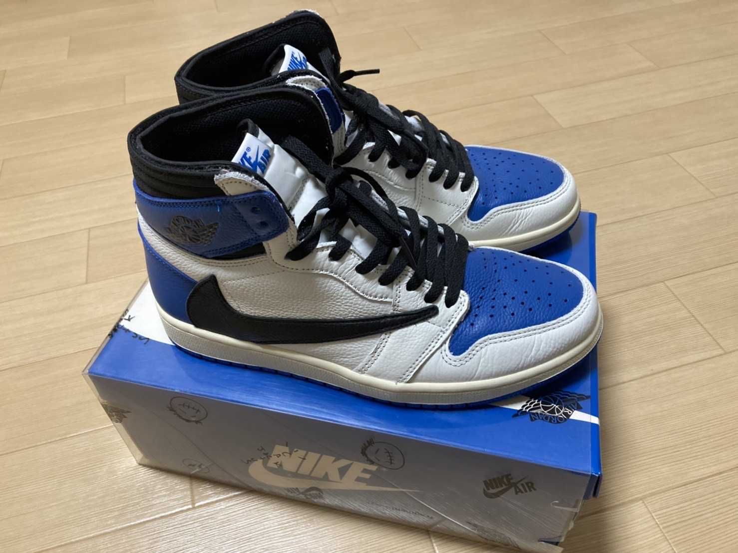 Travis Scott × fragment design × Nike Air Jordan 1 Retro High OG SP "Military Blue"