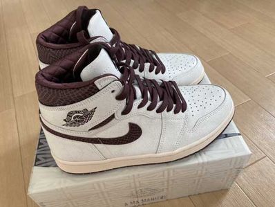 A Ma Maniere × Nike Air Jordan 1 Retro High OG "Sail and Burgundy"
