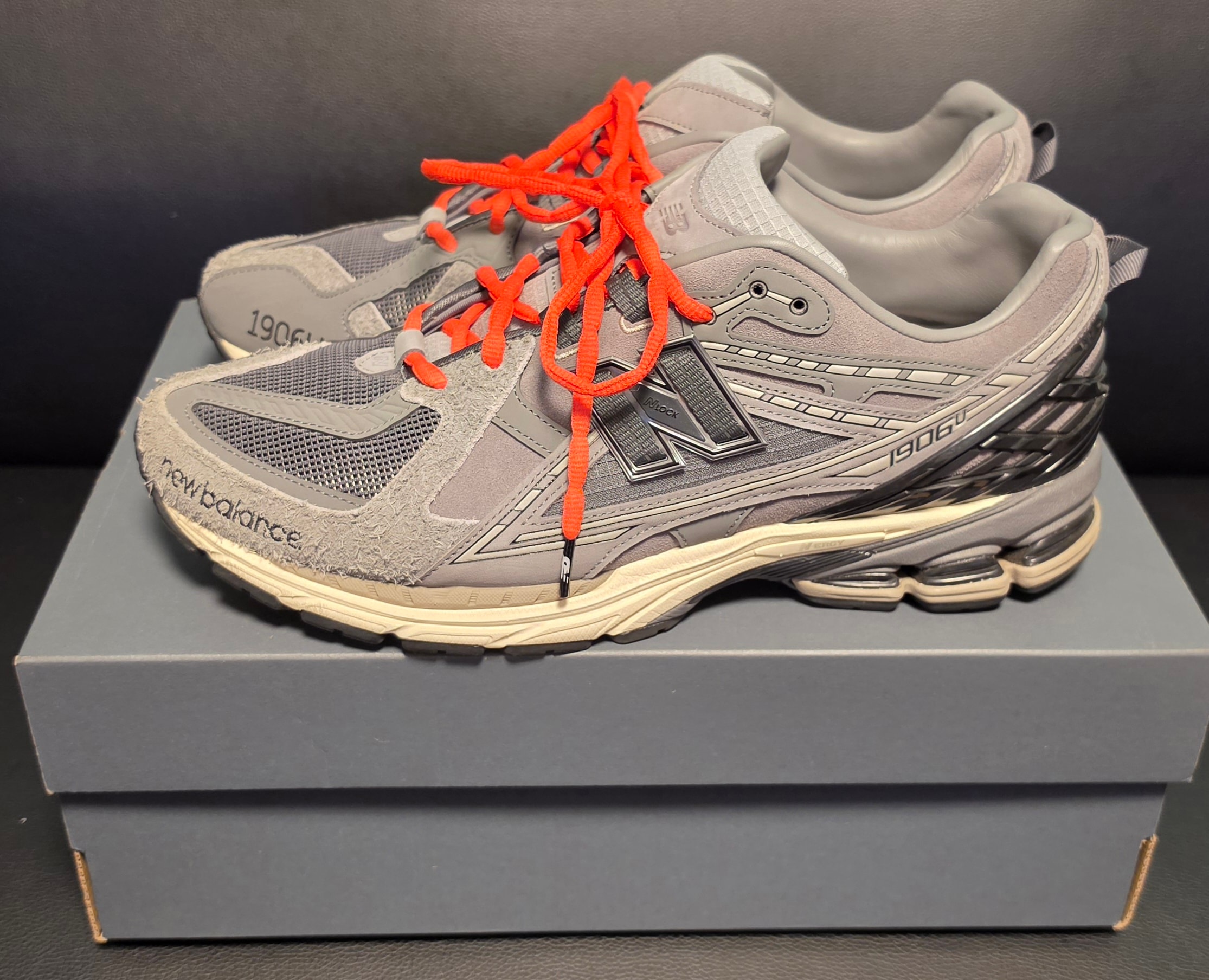 N.HOOLYWOOD TEST Product Exchange Service × INVINCIBLE × New Balance 1906U "Grey/Charcoal/Orange"