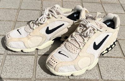 Stussy × Nike Air Zoom Spiridon CG 2 "Fossil/Black"