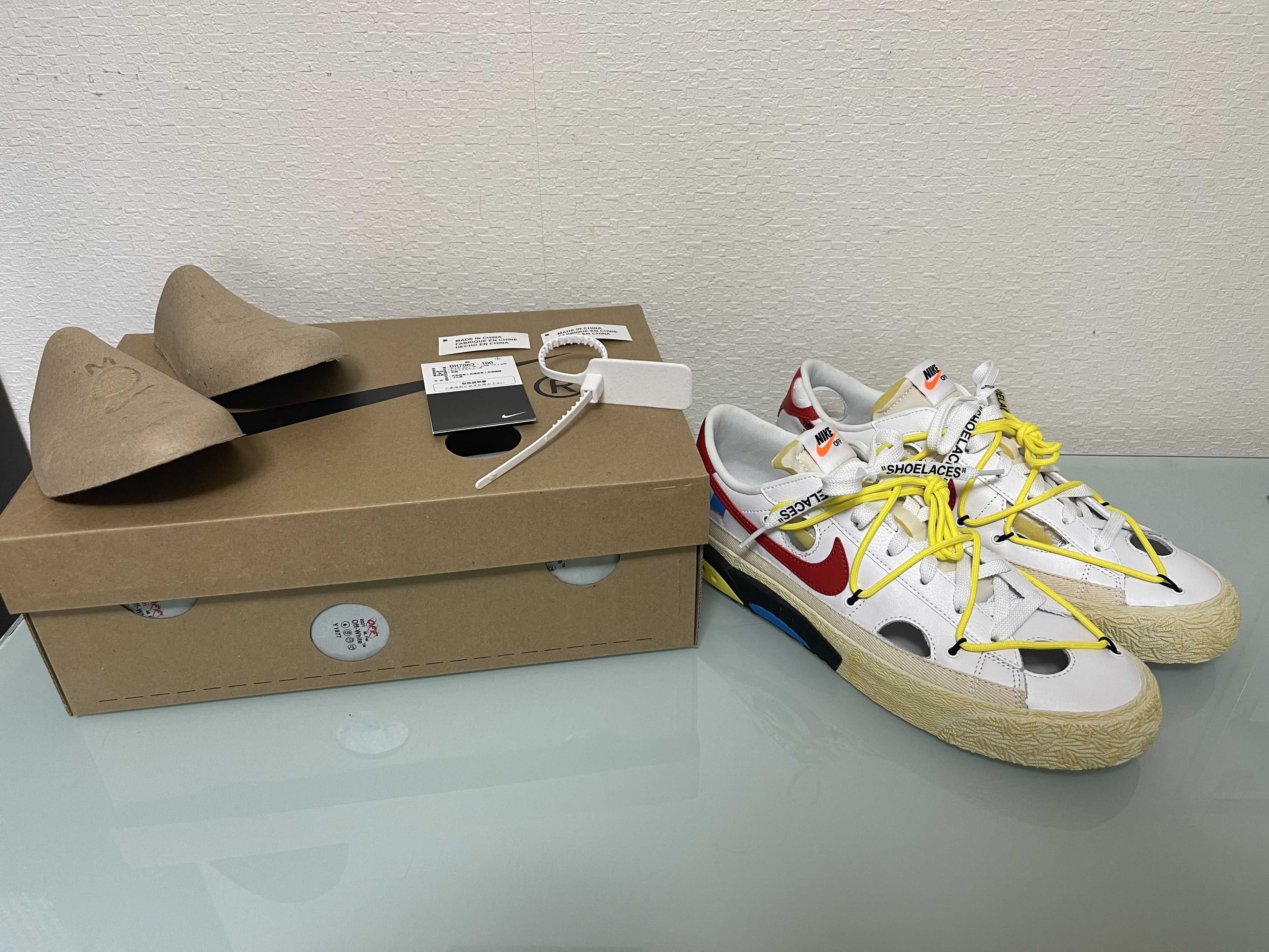Off-White × Nike Blazer Low "White and University Red"