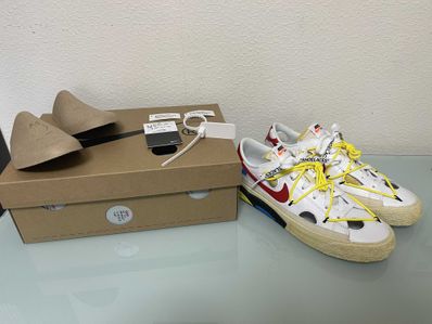 Off-White × Nike Blazer Low "White and University Red"