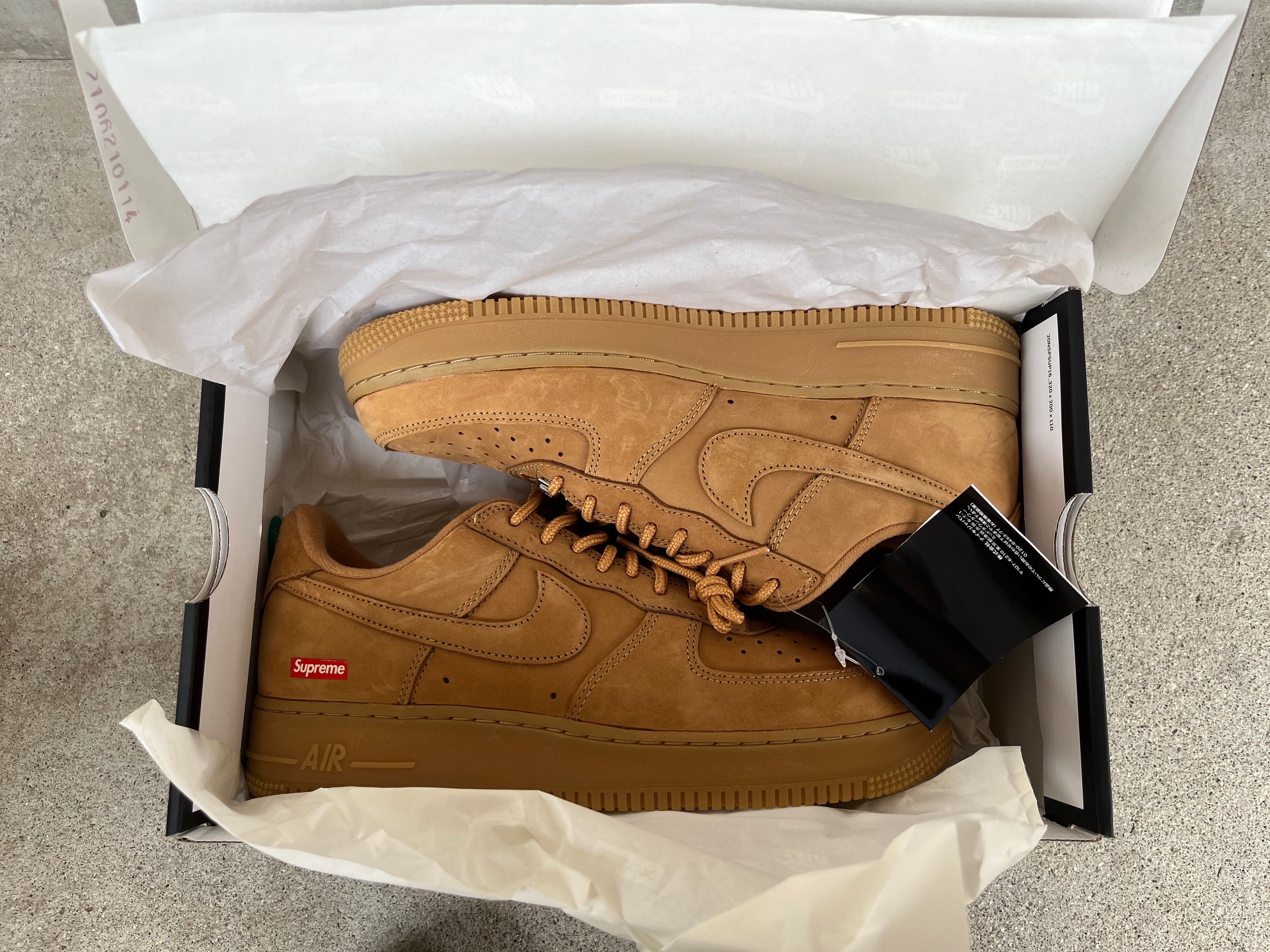 Supreme × Nike Air Force 1 Low "Flax/Wheat"