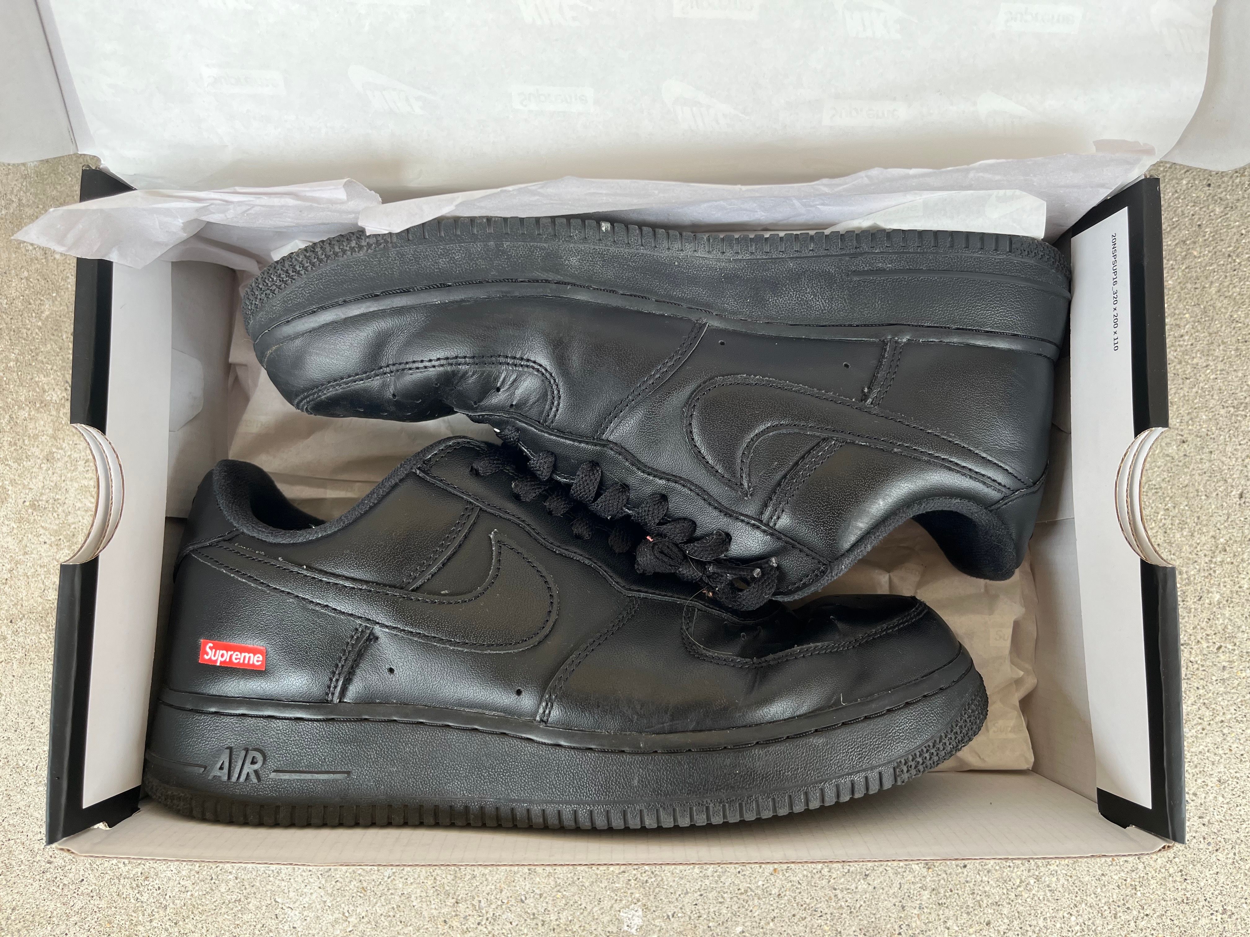 Supreme × Nike Air Force 1 Low "Black"
